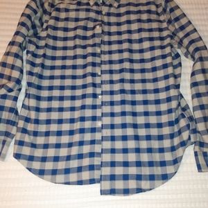 Men's long sleeve dress shirt or casual wear size large. Blue/grey